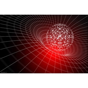 Wall Art Impressions 36x24in Photographic Print Poster Network Connections Communication Digital Internet