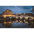 thumbnail image 1 of Wall Art Impressions 36x24in Photographic Print Poster Rome Castle Castel Sant'angelo Landmark Roman, 1 of 3