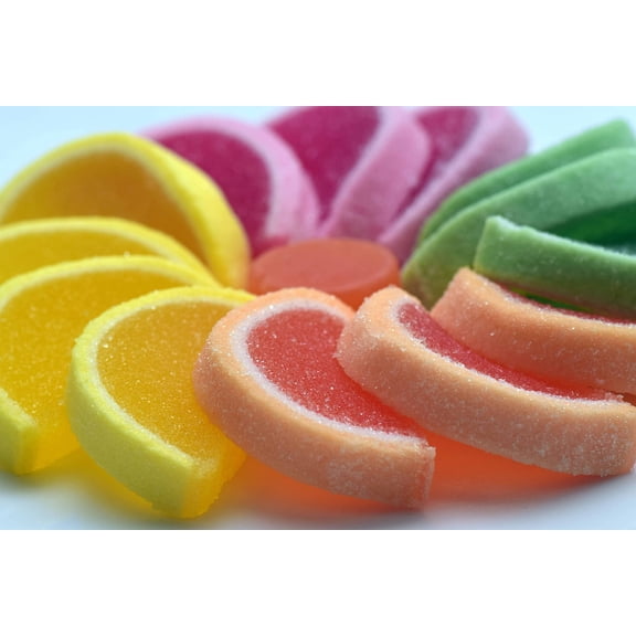 Wall Art Impressions 36x24in Photographic Print Poster Sugar Sweet Jelly fruit Colorful Nibble Treat