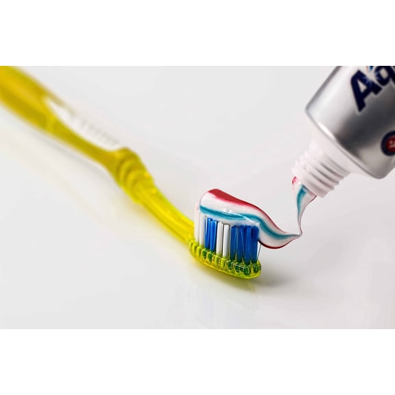 Wall Art Impressions 36x24in Photographic Print Poster Toothbrush Toothpaste Dental care Clean
