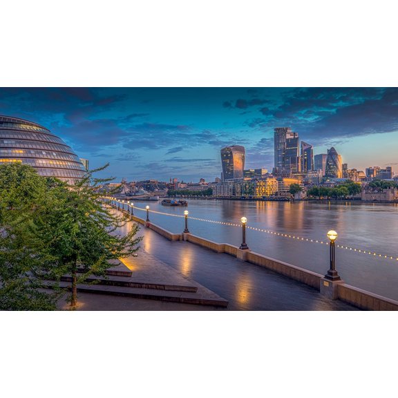 Wall Art Impressions 42x24in Photographic Print Poster Dome Skyline Cityscape Urban Buildings Structures