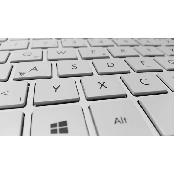 Wall Art Impressions 42x24in Photographic Print Poster Keyboard Computer Keys White Periphaerie