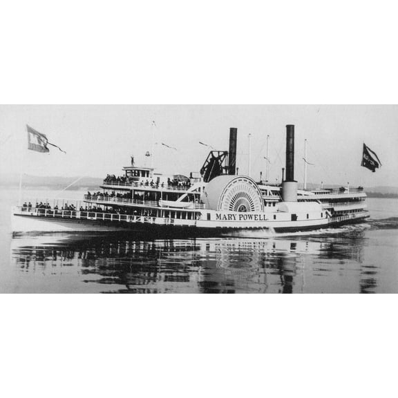Wall Art Impressions 50x24in Photo Paper The Hudson River steamboat Mary Powell, built in New Jersey in 1861 by Michael S. Allison