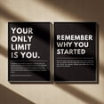thumbnail image 1 of Wall Art Inspirational Print Posters for Home Office Decor Set 2 Stretched Canvas 12x18, 1 of 3