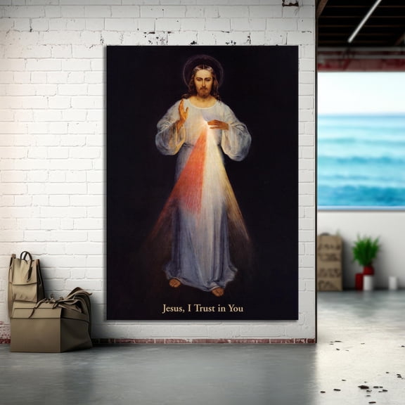 Wall Art Jesus Divine Mercy I Trust In You Poster Prints Home Hanging Picture Decor