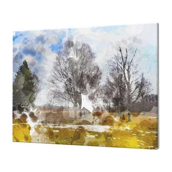 Wall Art Landscape Picture Canvas Wall Art Print Paintings Modern Artwork For Living Room Wall Decor And Home Décor Framed Ready To Hang-12×16 In
