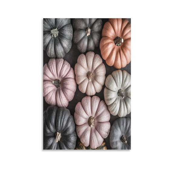 Wall Art for Living Room Halloween Colorful Pumpkins Living Room Art Fall Pumpkin Thanksgiving Harvest Canvas Prints for Modern Home Living Room Bathroom 24x36inch No Frame