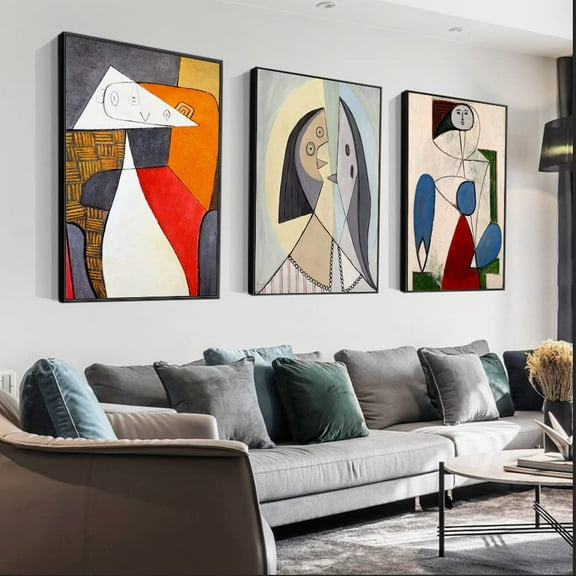 Wall Art Minimalist Canvas Decor Set of 3,Black d Abstract Paintings Art,Modern Famous Aesthetic Posters Prints for Living Room Bathroom Bedroom Large Size 16x24In