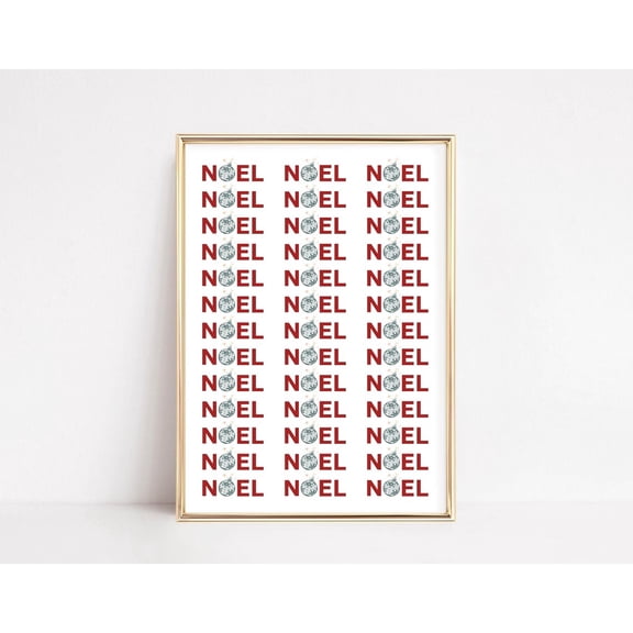 Wall Art Noel Poster Decor Winter Poster, Unframed Poster Size 8x12