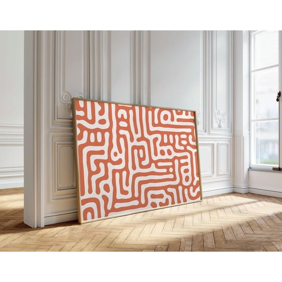 Wall Art Oversized Horizontal, Horizontal Wall Art, Burnt Orange Wall Art, Terra Cotta Wall Art, Terracotta Wall Decor Poster, Unframed Poster Size 8x12