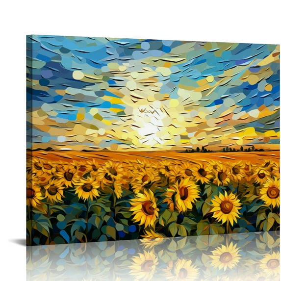 Wall Art Pictures Wall Decor Black and White Yellow Wall Art Rustic Flower Painting Yellow Flower Poster Canvas Art for Kitchen Living Room Bedroom