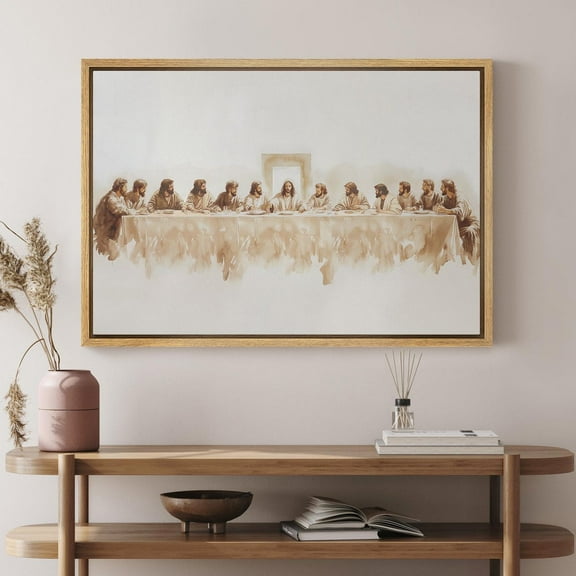 Wall Art Print Jesus The Last Supper Art Poster Minimalist Modern Vintage Jesus Christian Farmhouse Poster Wall Art, Modern Wall Decor, 12x18 UNFRAMED