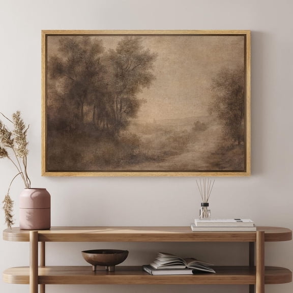 Wall Art Print Vintage Autumn Fall Forest Landscape Art Prints Minimalist Modern Nature Farmhouse Wall Decor UNFRAMED