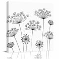 thumbnail image 1 of Wall Art Prints, Black Dandelion Framed Canvas Prints for Bedroom Living Room Bathroom Office, Spring Country Modern Minimalist Flower Gallery Wrap Wall Art Poster for Gifts Home Decor 20"x20", 1 of 9