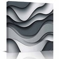 thumbnail image 1 of Wall Art Prints, Black Gray Ombre Framed Canvas Prints for Bedroom Living Room Bathroom Office, Modern Abstract Moire Art Geometric Gallery Wrap Wall Art Poster for Gifts Home Decor 24"x24", 1 of 9