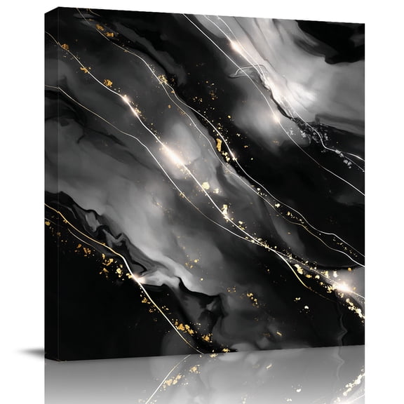 Wall Art Prints, Blake Gray Marble Framed Canvas Prints for Bedroom Living Room Bathroom Office, Modern Abstract Art Marble Crack Gallery Wrap Wall Art Poster for Gifts Home Decor 20"x20"