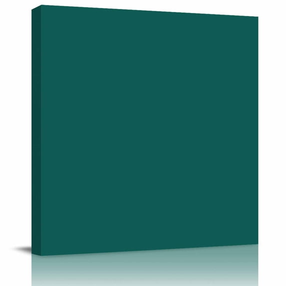 Wall Art Prints, Dark Green Framed Canvas Prints for Bedroom Living Room Bathroom Office, Modern Pure Dark Green Gallery Wrap Wall Art Poster for Gifts Home Decor 8"x8"