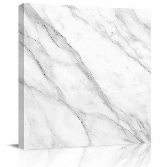 Wall Art Prints, Marble Framed Canvas Prints for Bedroom Living Room Bathroom Office, Modern Grey White Rock Monochrome Simple Gallery Wrap Wall Art Poster for Gifts Home Decor 24"x24"