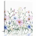 thumbnail image 1 of Wall Art Prints, Pink Blue Spring Floral Framed Canvas Prints for Bedroom Living Room Bathroom Office, Watercolor Elegant Botanical Gallery Wrap Wall Art Poster for Gifts Home Decor 12"x12", 1 of 9