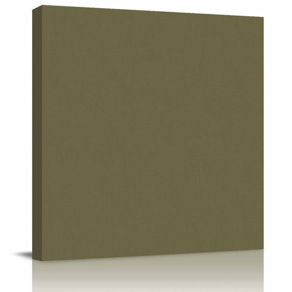 Wall Art Prints, Sage Green Framed Canvas Prints for Bedroom Living Room Bathroom Office, Brown Solid Color Simple Abstract Gallery Wrap Wall Art Poster for Gifts Home Decor 8"x8"