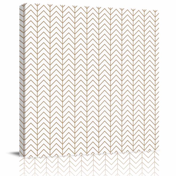 Wall Art Prints, Simple Line White Framed Canvas Prints for Bedroom Living Room Bathroom Office, Beige Modern Art Geometric Gallery Wrap Wall Art Poster for Gifts Home Decor 8"x8"