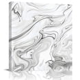 thumbnail image 1 of Wall Art Prints, White Gray Marble Framed Canvas Prints for Bedroom Living Room Bathroom Office, Modern Minimalist Abstract Texture Gallery Wrap Wall Art Poster for Gifts Home Decor 8"x8", 1 of 9