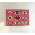 thumbnail image 1 of Wall Art, Psychedelic Eye Lips Print, Hot Pink Maximalist Decor, Glam Surrealist Poster, Eclectic Bedroom Art, Dopamine Aesthetic Wall Art, Modern Wall Decor For Living Room, 24x36 UNFRAMED, 1 of 2