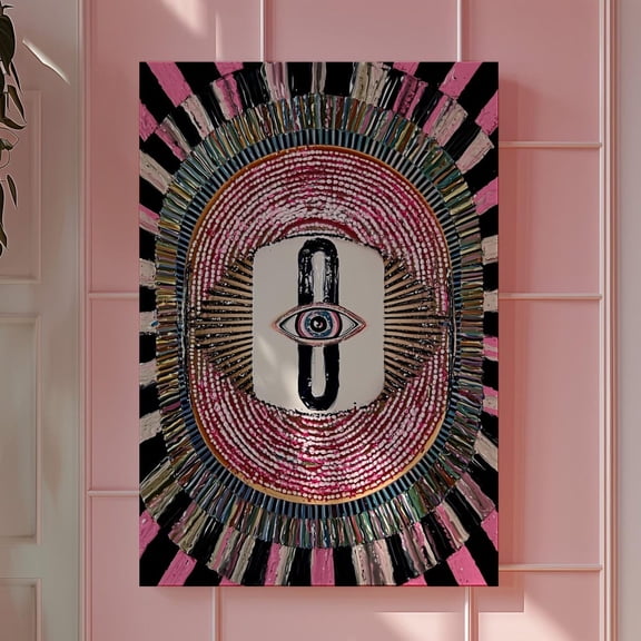 Wall Art, Psychedelic Eye, Maximalist Decor, Surrealist Optical Art, Sacred Symbol, Mystical Eye, Trippy Wall Decor Wall Art, Modern Wall Decor For Living Room, 16x24 UNFRAMED