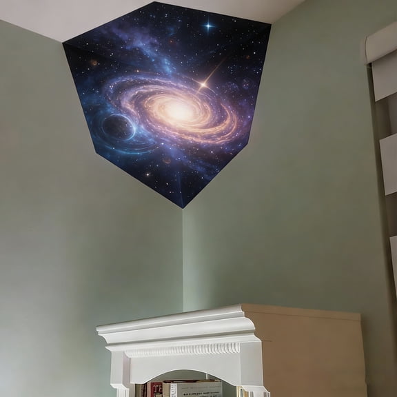 Wall Art That Reshapes Reality, Impossible Corners, Removable 3D Optical Wall Art Illusion Corner Wall Decal Sticker Peel and Stick Graphic Wall Arts for Living Room Office