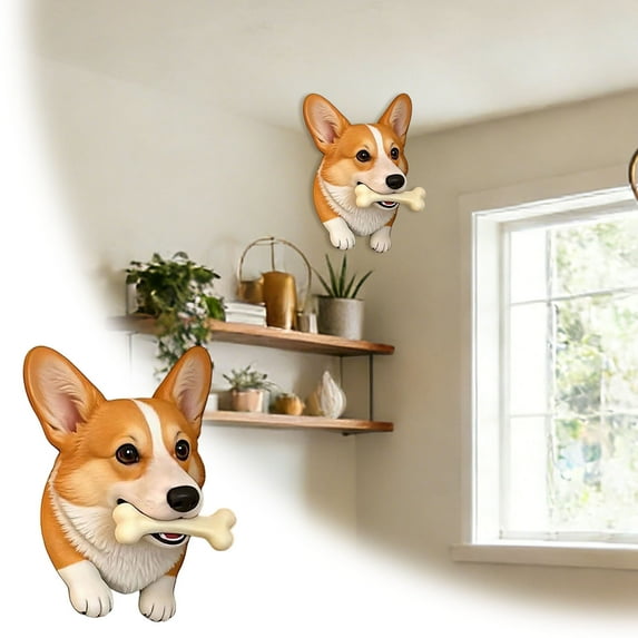 Wall Art That Reshapes Reality, Removable 3D Optical Wall Art Illusions Corner Wall Decal Sticker Peel and Stick Graphic Wall Arts for Living Room Offices(8 inch)