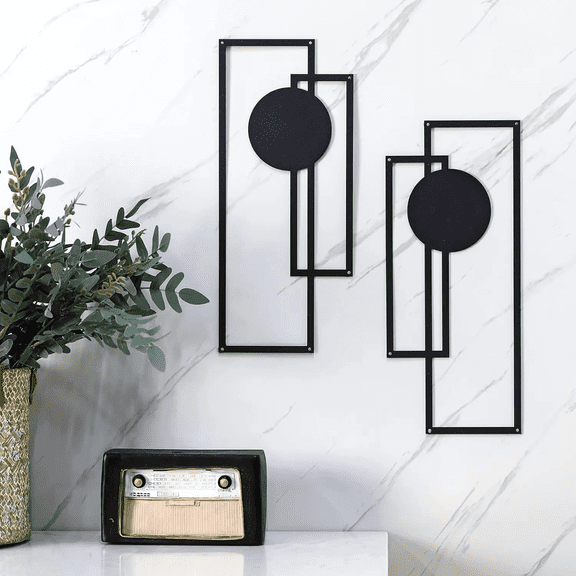 Wall Art Set Modern Minimalist Black and White Decor for Living Room Bedroom Office Halloween Gift
