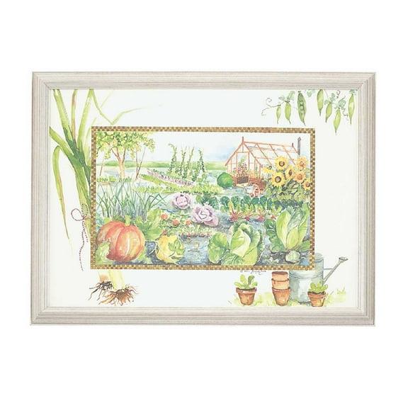 Wall Art Vegetable Garden Print Wood Frame 23"H x 34"W | Renovator's Supply