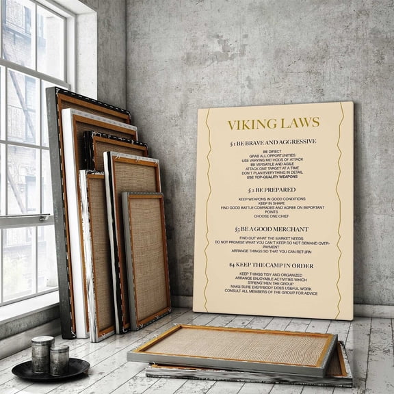 Wall Art For Wall Hanging - Viking Laws Quotes Trendy Wall Art - Inspirational Quotes Classroom Posters - Trending Wall Art For Decor Home Decor, 8x12 UNFRAMED