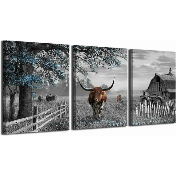 Wall Art Watercolor Tropical Plant Desert Cactus Canvas Print for Bedroom Bathroom Spiny Flower Artwork Home Office Wall Decoration（Only canvas）