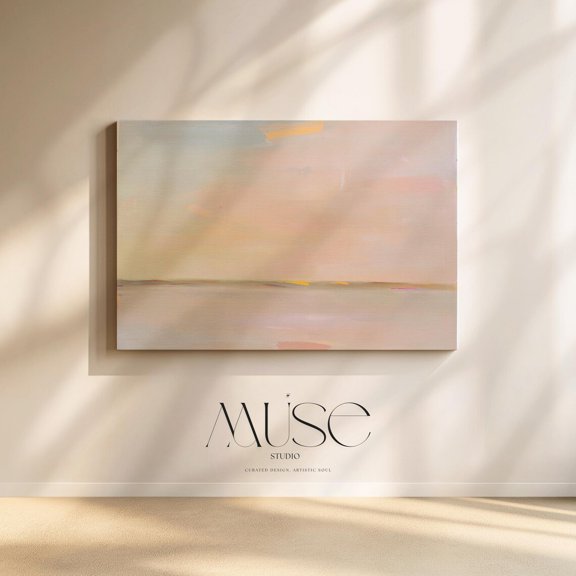 Wall Art Western Sunset Horizon Beige And Tones Warm Minimalist Decor Bedroom Living Room Office Unframed Paper Print