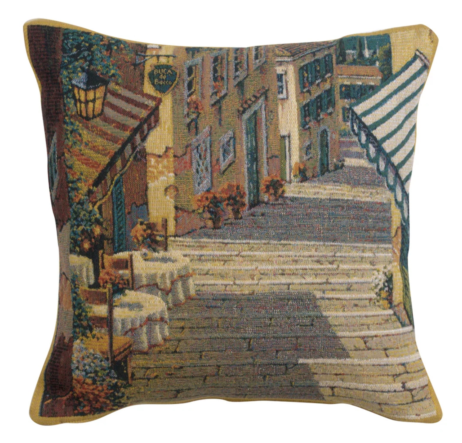 Bellagio Village European Cotton Tapestry Pillow Cover