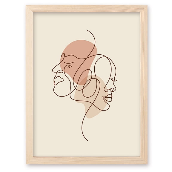 Wall Art with Wood Photo Frames Canvas Print Wall Painting Home Decorations Human 400x300mm for DIY