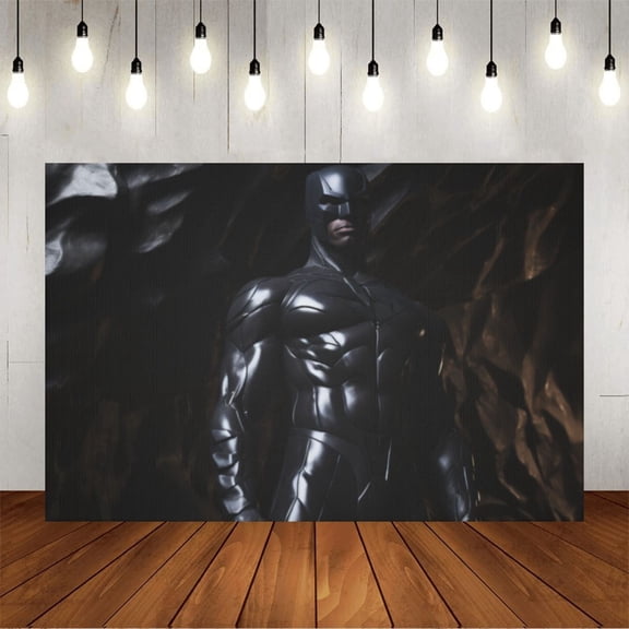 Wall Background Festival Party Decoration Activity Photo Booth Backdrop Props Black Hero (6) 7x5 ft