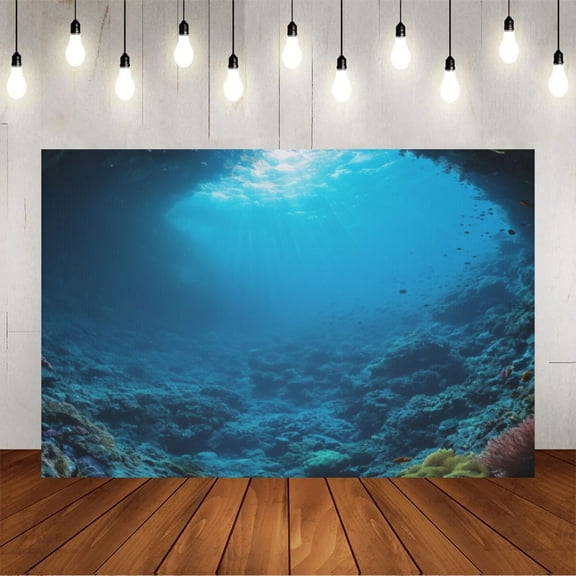 Wall Background Festival Party Decoration Activity Photo Booth Backdrop Props Bottom Sea 7x5 ft