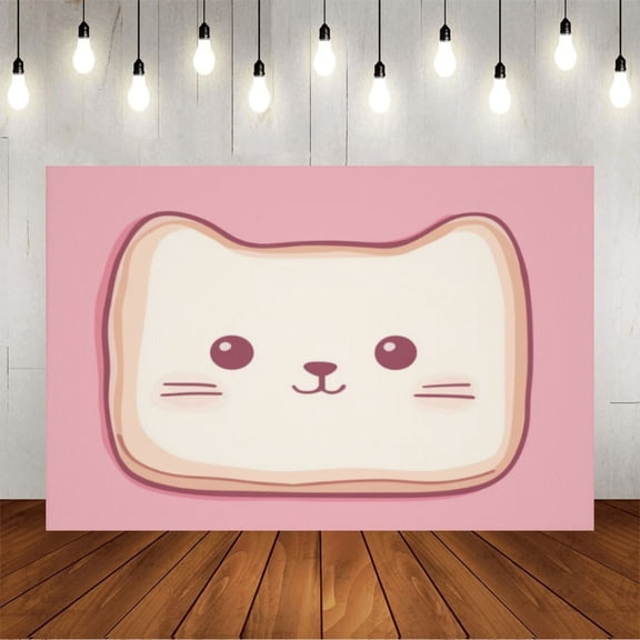 Wall Background Festival Party Decoration Activity Photo Booth Backdrop Props Cat Bread Meme 10x6.5 ft