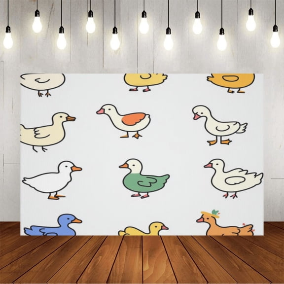 Wall Background Festival Party Decoration Activity Photo Booth Backdrop Props Cute Goose (3) 5x3 ft