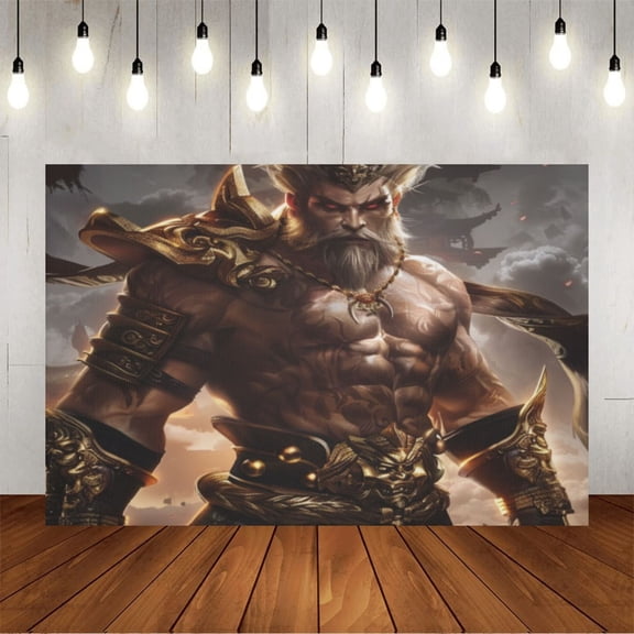 Wall Background Festival Party Decoration Activity Photo Booth Backdrop Props Dark Myth Muscle (2) 5x3 ft