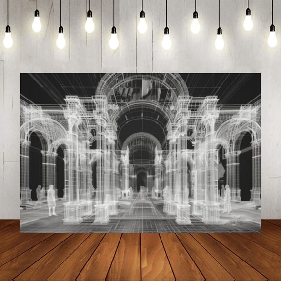 Wall Background Festival Party Decoration Activity Photo Booth Backdrop Props Gallery Hologram 10x6.5 ft