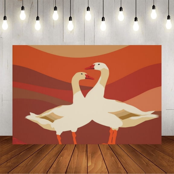 Wall Background Festival Party Decoration Activity Photo Booth Backdrop Props Goose Couple 5x3 ft
