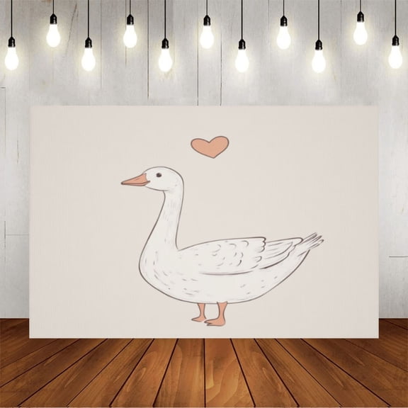 Wall Background Festival Party Decoration Activity Photo Booth Backdrop Props Goose Love Heart (2) 7x5 ft