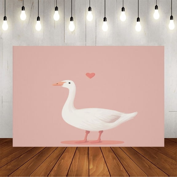 Wall Background Festival Party Decoration Activity Photo Booth Backdrop Props Goose Love Heart (3) 5x3 ft