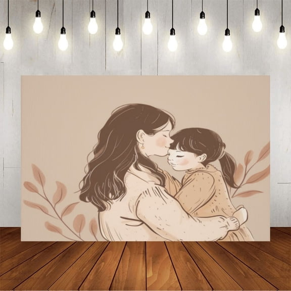 Wall Background Festival Party Decoration Activity Photo Booth Backdrop Props Hand Drawing Love Mothers Day 5x3 ft