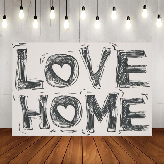 Wall Background Festival Party Decoration Activity Photo Booth Backdrop Props Love Home 6.5x6.5 ft