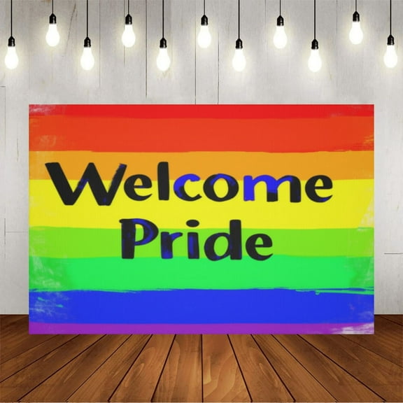 Wall Background Festival Party Decoration Activity Photo Booth Backdrop Props Welcome Pride 6x4 ft