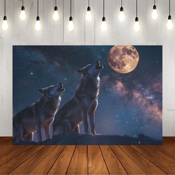 Wall Background Festival Party Decoration Activity Photo Booth Backdrop Props Wolfs 7x5 ft